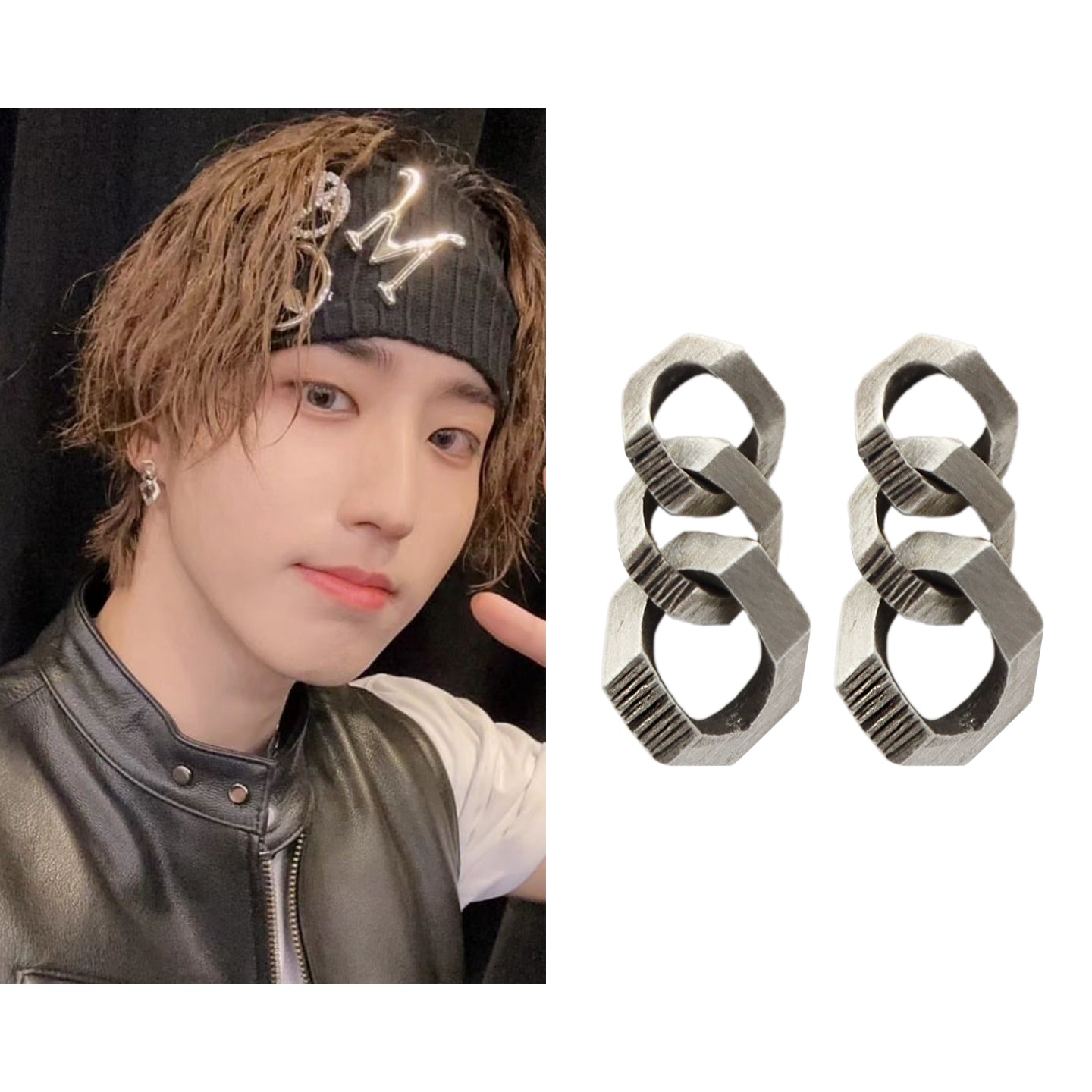 3チェーンピアス / Noise pattern 3 chain earring (925 silver)GRAYNOISE/ {{ category }}