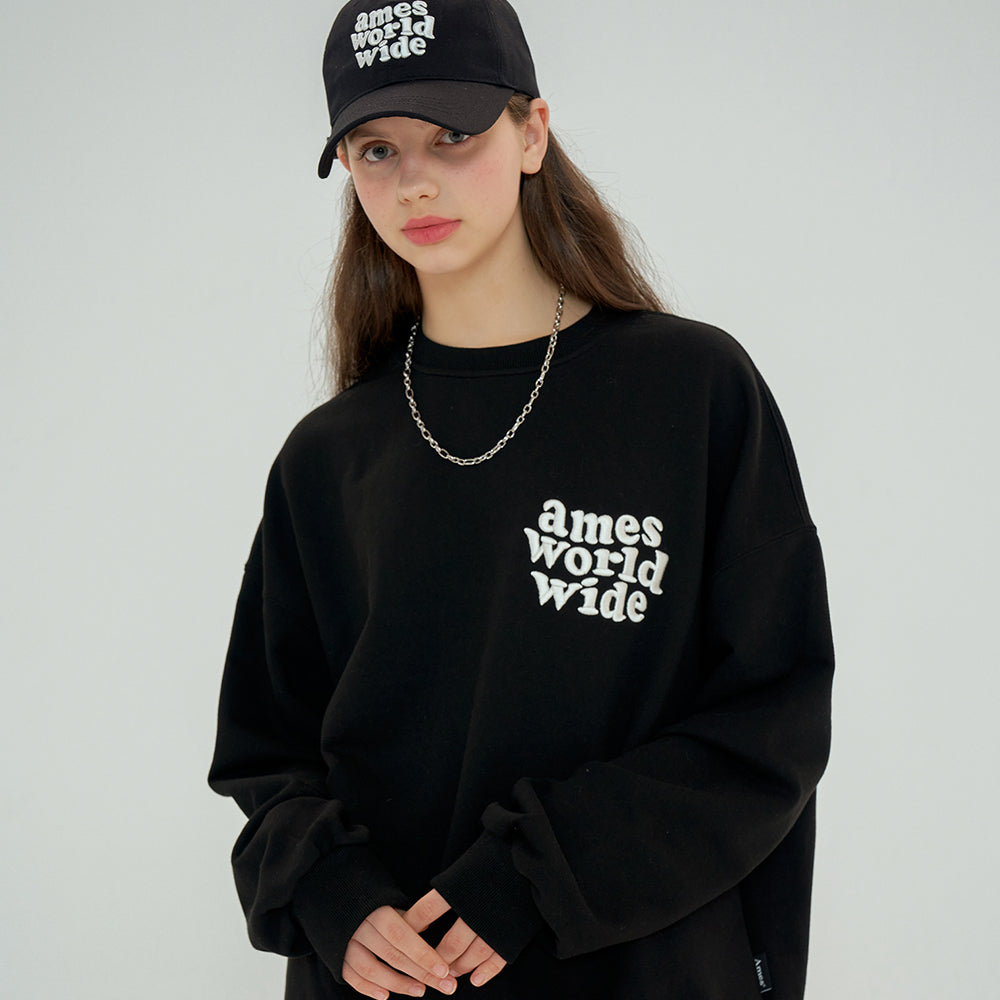 エンブレムスウェットシャツ / BUBBLE EMBLEM SWEATSHIRTS_BK(21SSTP07