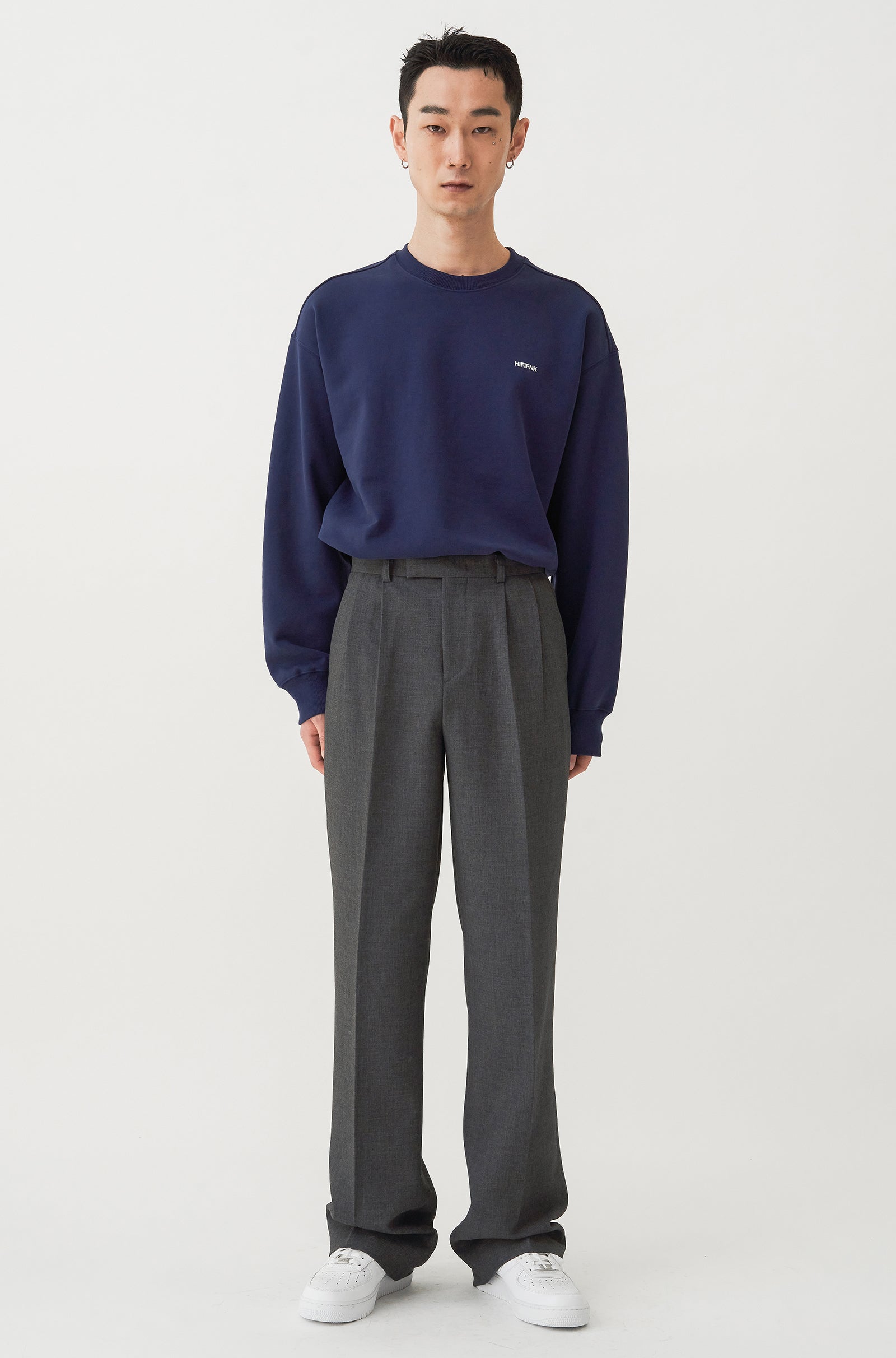 ワイドパンツ / Pintuck Wide Trousers_Grey – 60% - SIXTYPERCENT