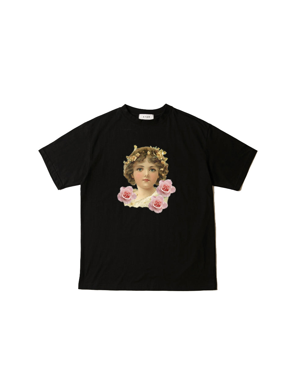 ガールオブエンジェルプリントワイド半袖Tシャツ / girl of angel print wide short sleeve  t-shirtATAR/ {{ category }}