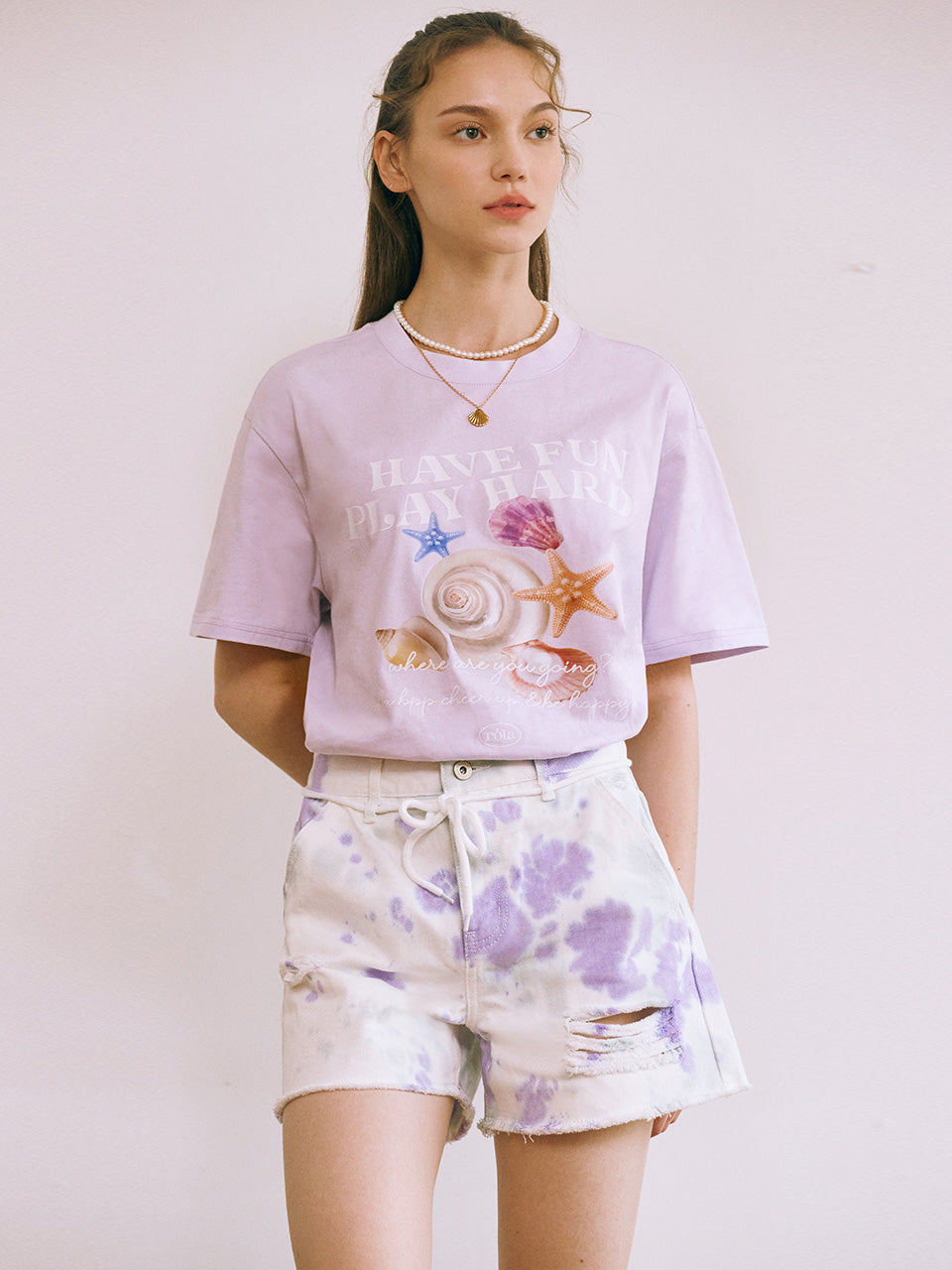 TIE-DYE ショートパンツ/TIE-DYE SHORT PANTS LAVENDER – 60