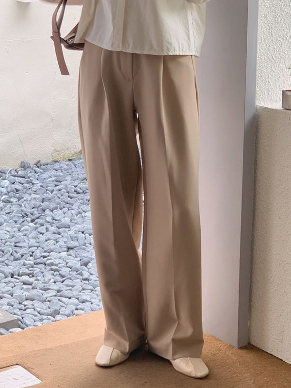 ポイズハイウエストピンタックワイドスプリングスラックス(5color) / Poise High-Waist Pintuck Wide Spring  Slacks (5 colors)frenchaube/ {{ category }}