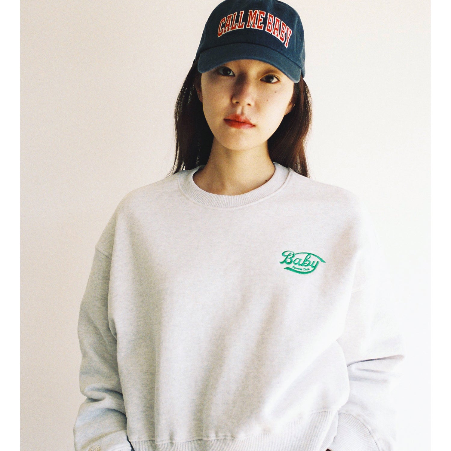 ベイビースポーツクラブエンブロイダリースウェットシャツ / Baby Sports Club Embroidery Sweatshirt (Ash Grey)CALL ME BABY/ {{ category }}