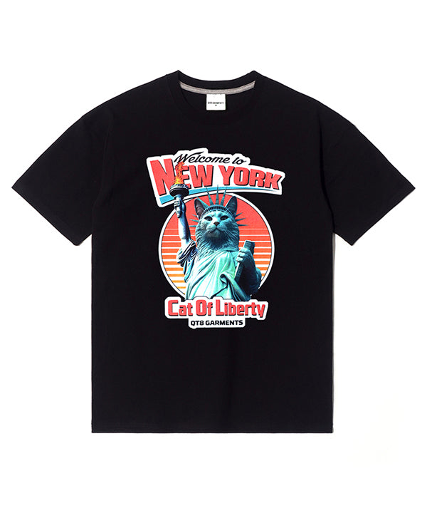 LS キャットオブリバティ Tシャツ / LS Cat of Liberty Tee (Black