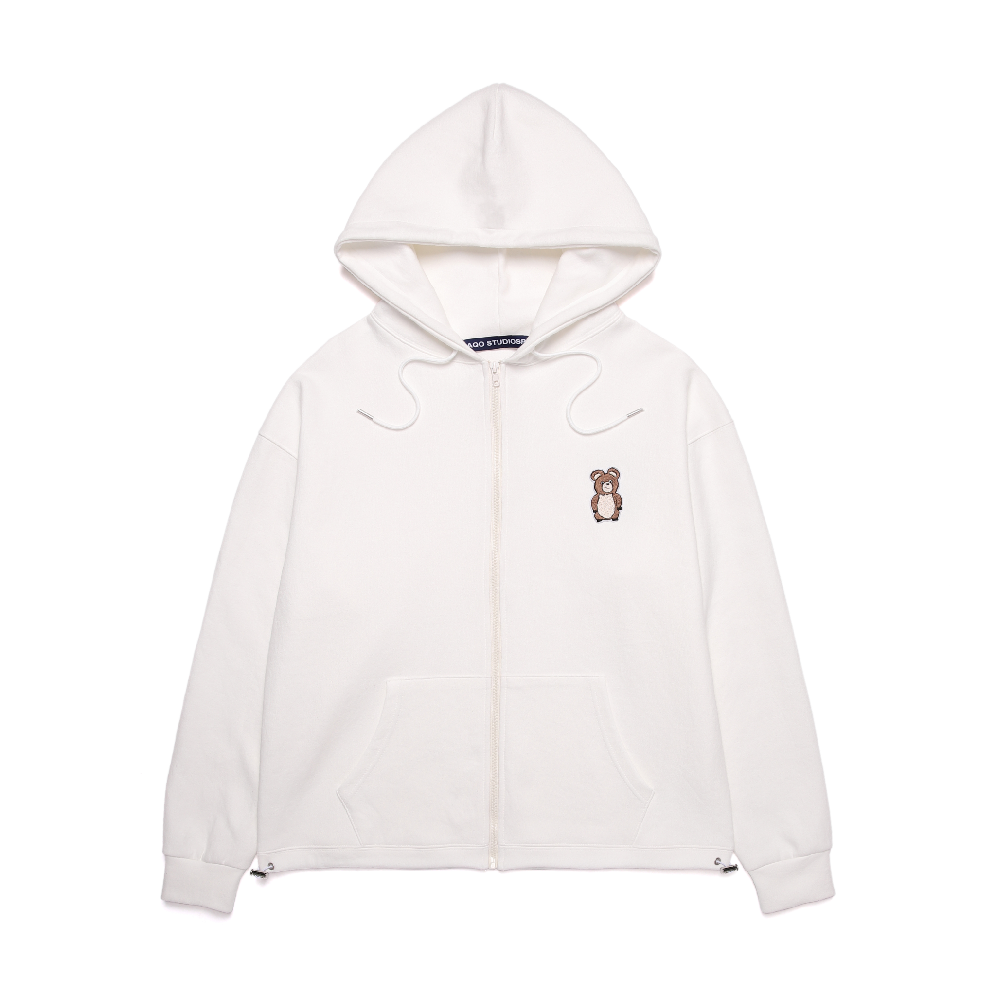 AQO エリックベアフーディジップアップ アイボリー/AQO ERIC BEAR HOODIE ZIP-UP IVORYaqostudiospace/ {{ category }}