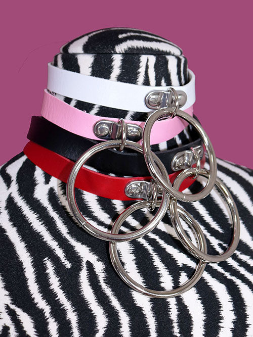 リンリンレザーチョーカー / ringring leather choker (4 color)