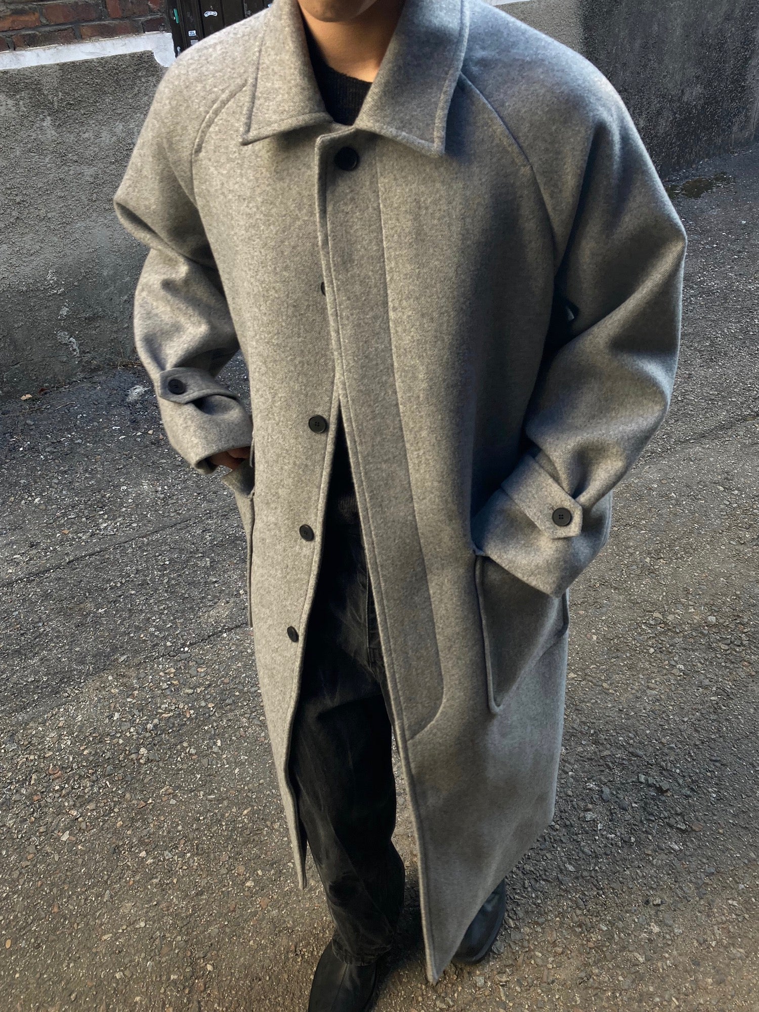 バルマカンロングコート / balmacan long coat (2color) – 60