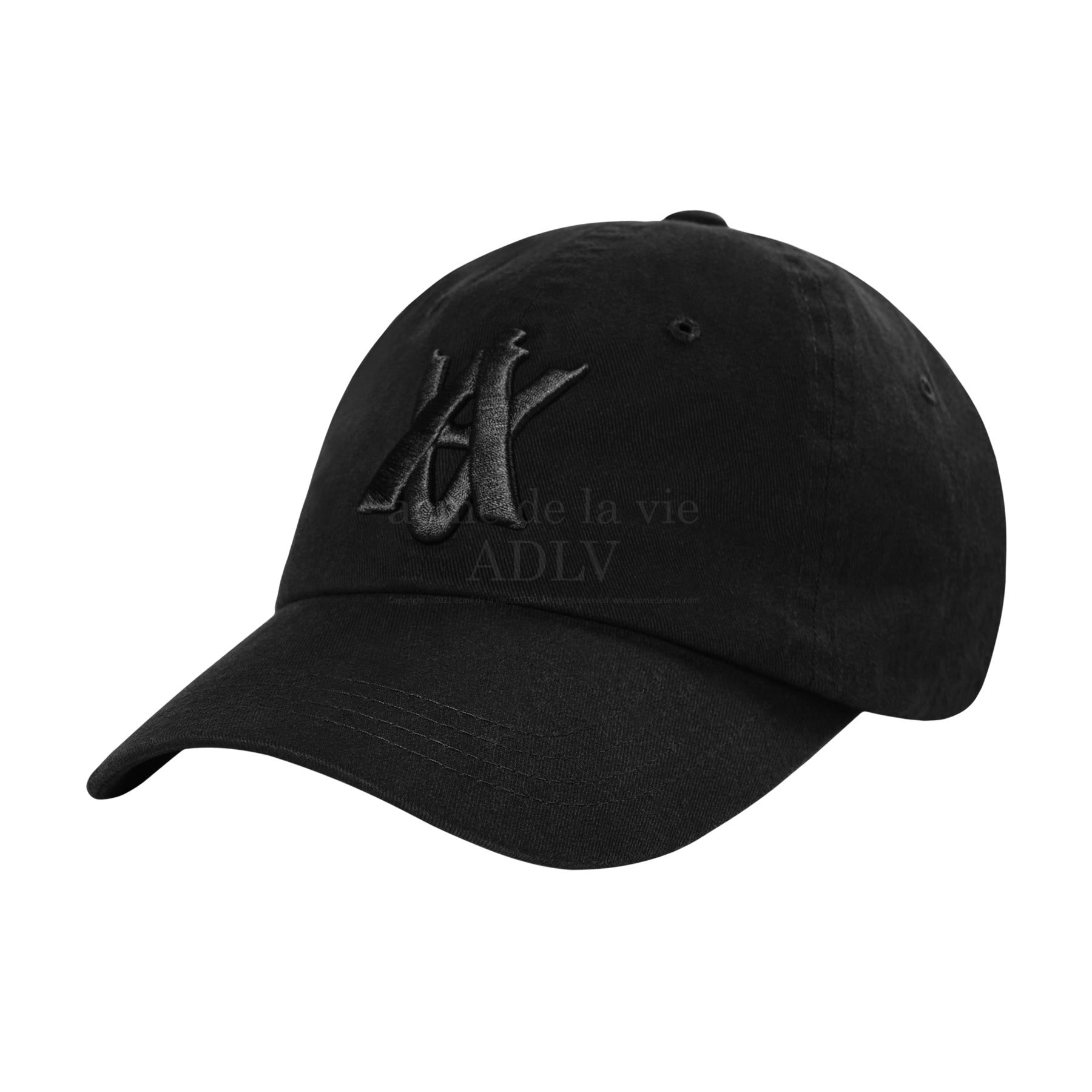 アロゴエンブレムトーンオントーンボールキャップ / A LOGO EMBLEM TONE ON TONE BALL CAP BLACKACMÉ DE LA VIE/ {{ category }}