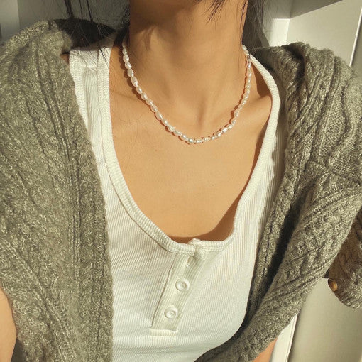 シエナパールネックレス/ Sienna Pearl Necklacejust LoveR./ {{ category }}