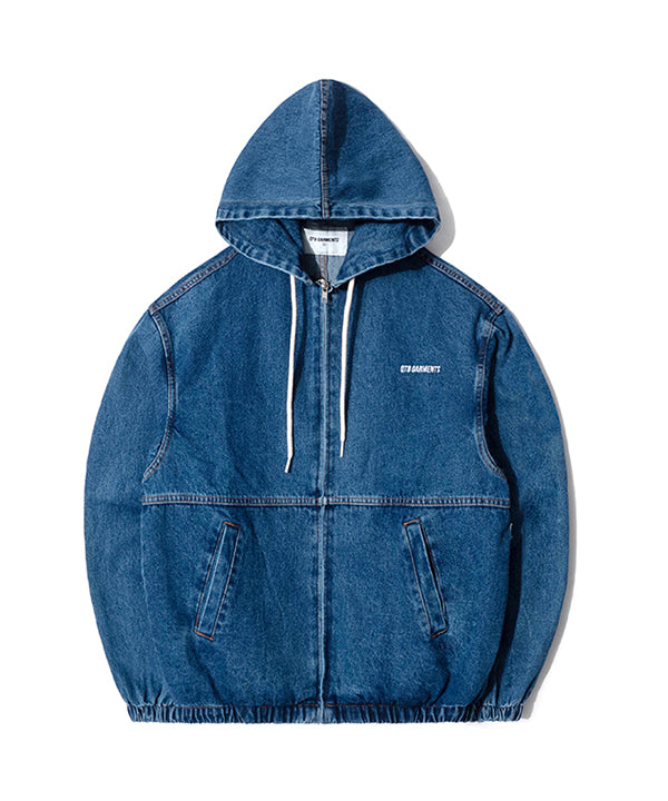 LS デニムフードジャケット / LS Denim Hood Jacket (Blue)QT8 GARMENTS/ {{ category }}