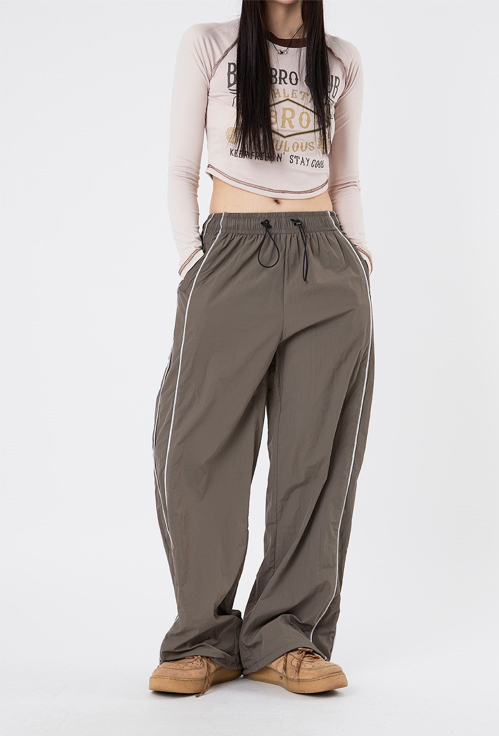 BAD IN BAD 】ワイド トラックパンツ / WIDE TRACK PANTS-