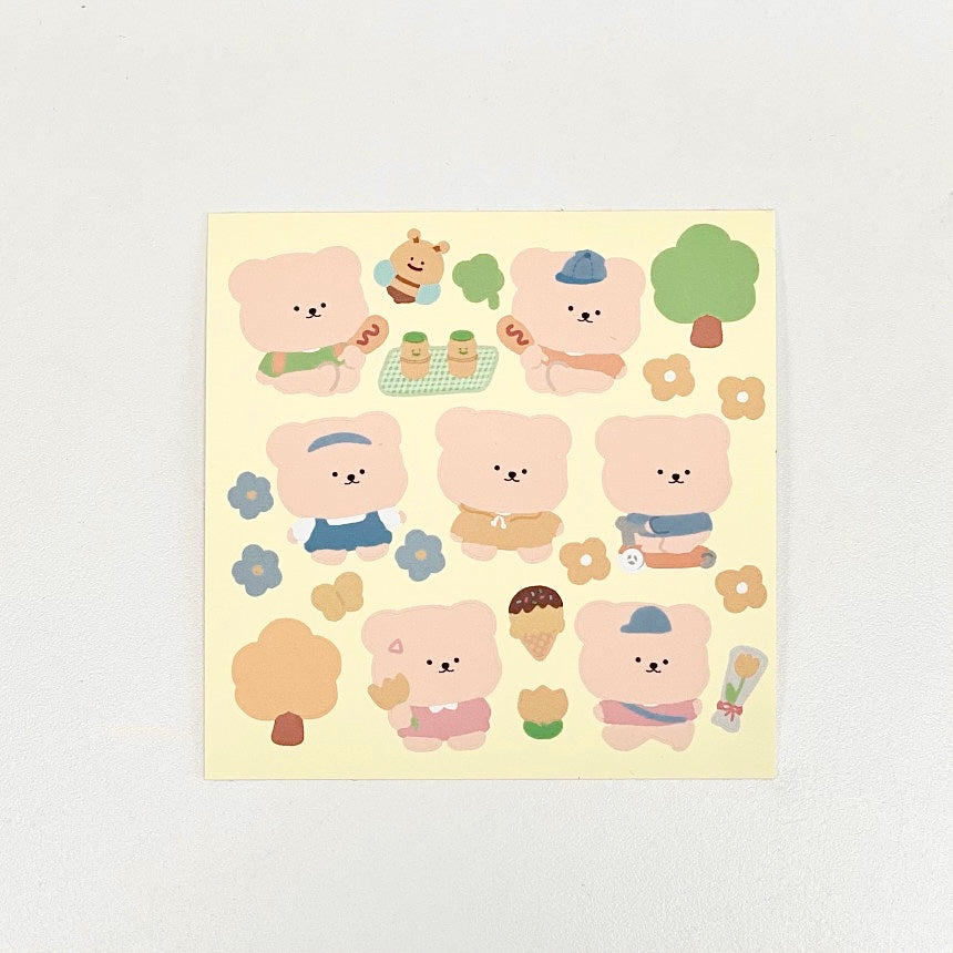 Buy Rilakkuma Happy Picnic Sticker Sheet in Green Color - Jellybeet
