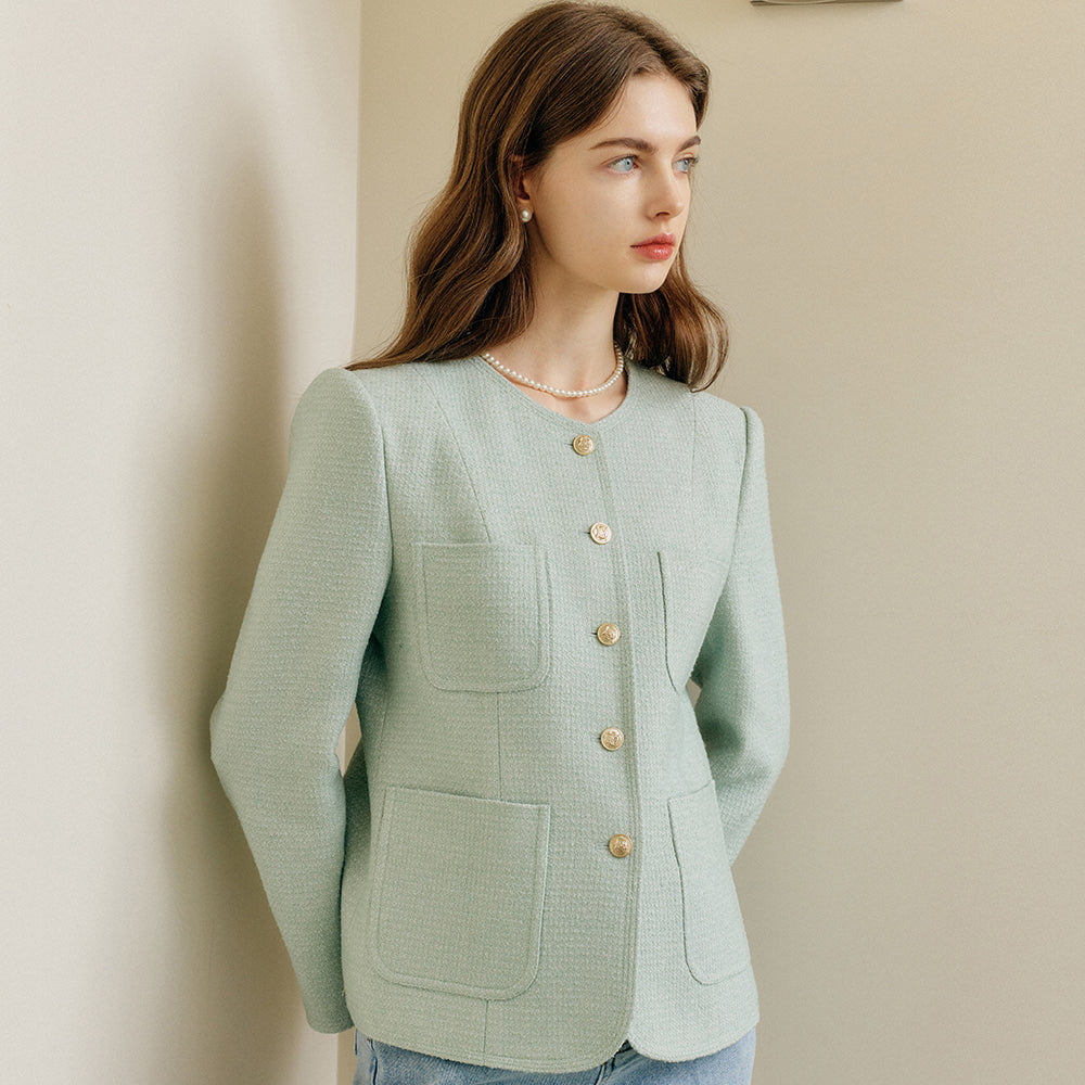 テリーステッチツイードジャケット / MINT TERREY STITCH TWEED JACKETLOOKAST/ {{ category }}