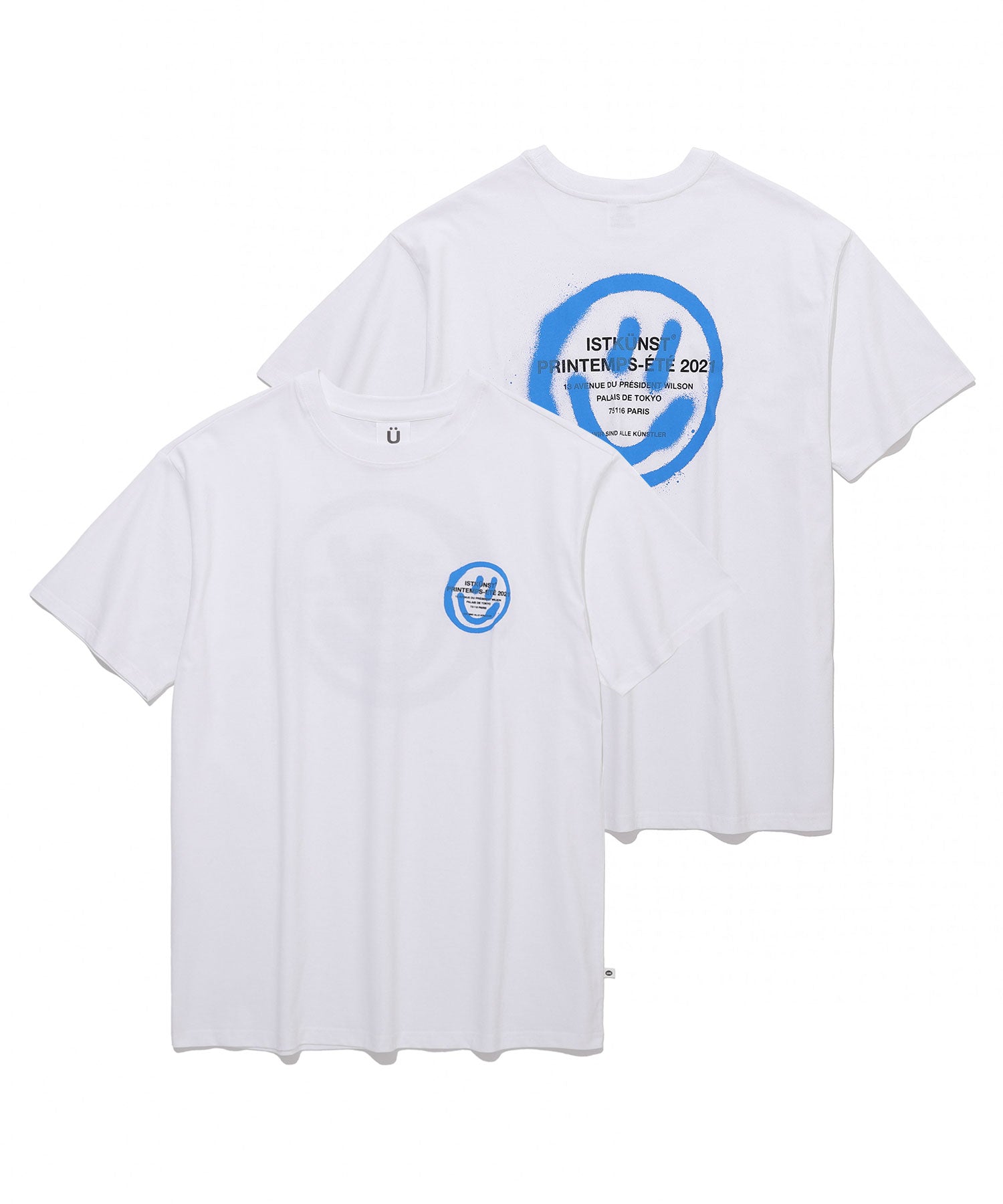 ロゴスマイリーTシャツ / LOGO&SMILEY TEE [WHITE]ISTKUNST