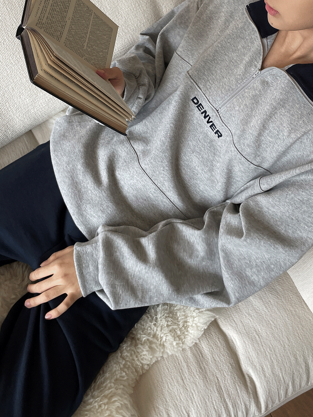 ダンバーハーフジップアップスウェットシャツ / Lake AF Danvers Half Zip Up Sweat Shirt (3color)LAKE LAYER/ {{ category }}