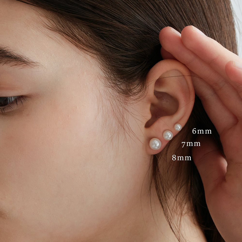 183.K14WG ピアス パール Pearl Earrings 8.0mm - ピアス