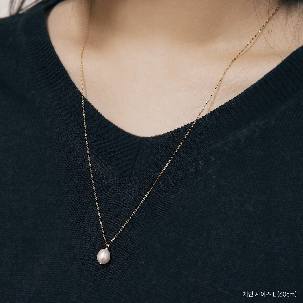 ドロップパール 14K ゴールドフィルネックレス / DROP PEARL 14K