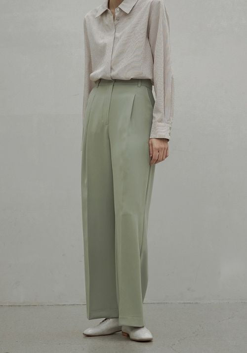 スタンダードタックワイドパンツ/(PT-5110) Standard Tuck Wide Pants