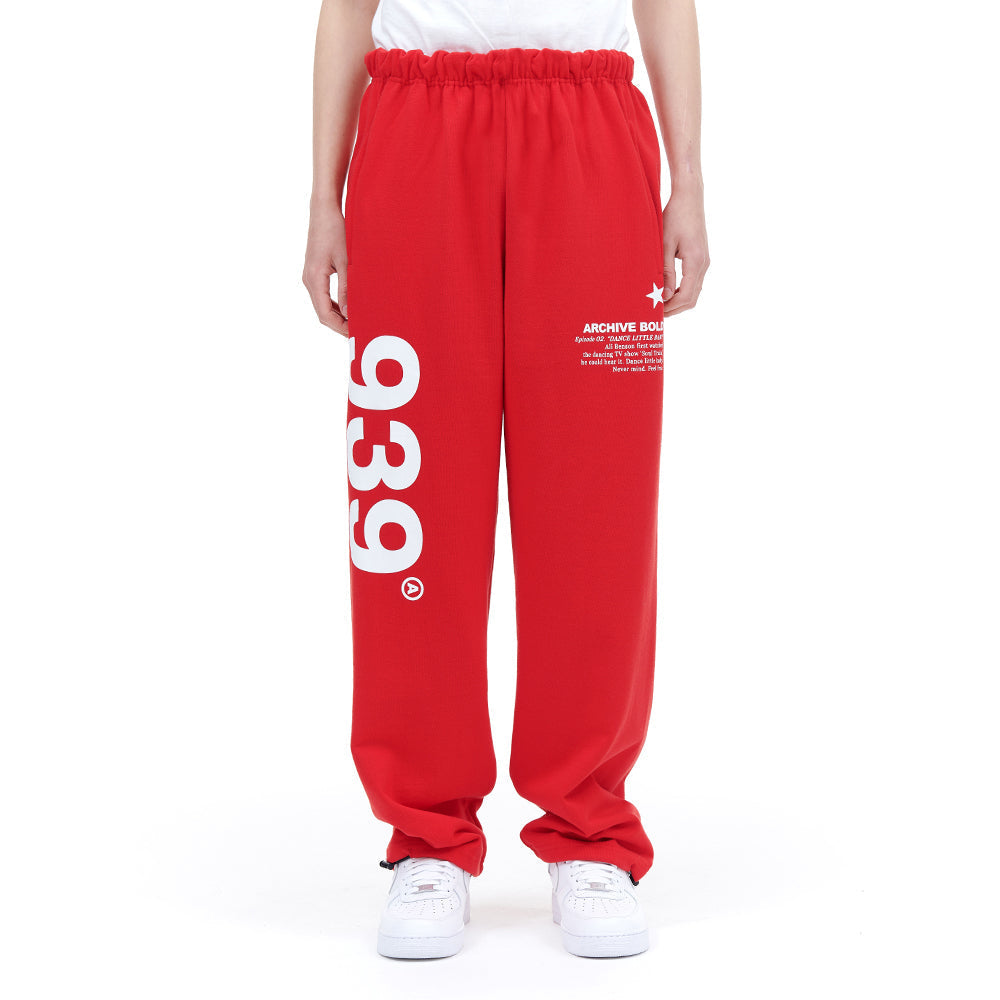 939ロゴスウェットパンツ / 939 LOGO SWEAT PANTS (DEEP RED) – 60 