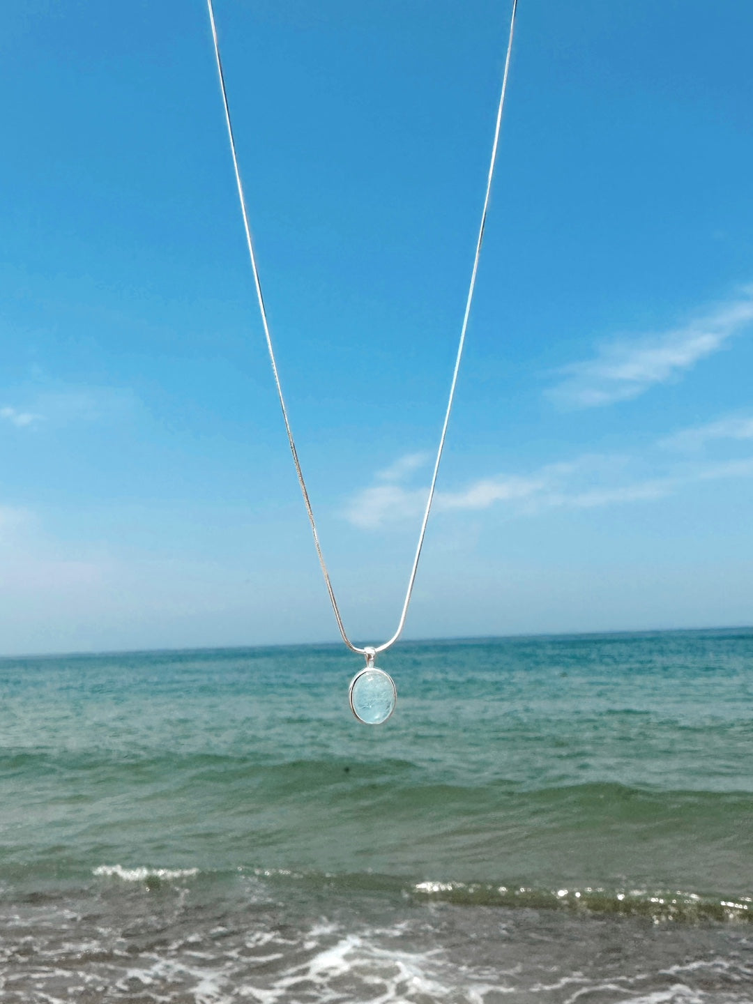 アクアブルーネックレス / Aqua Blue Necklace – 60% - SIXTYPERCENT