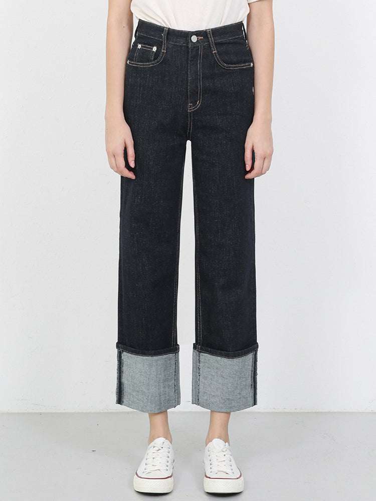 ロールアップワイドデニムパンツ / W76 ROLL-UP WIDE DENIM PANTS – 60