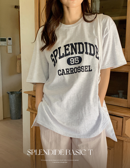 SPLENDIDEレタリング半袖Tシャツ (3color)SHOPPERLAND/ {{ category }}