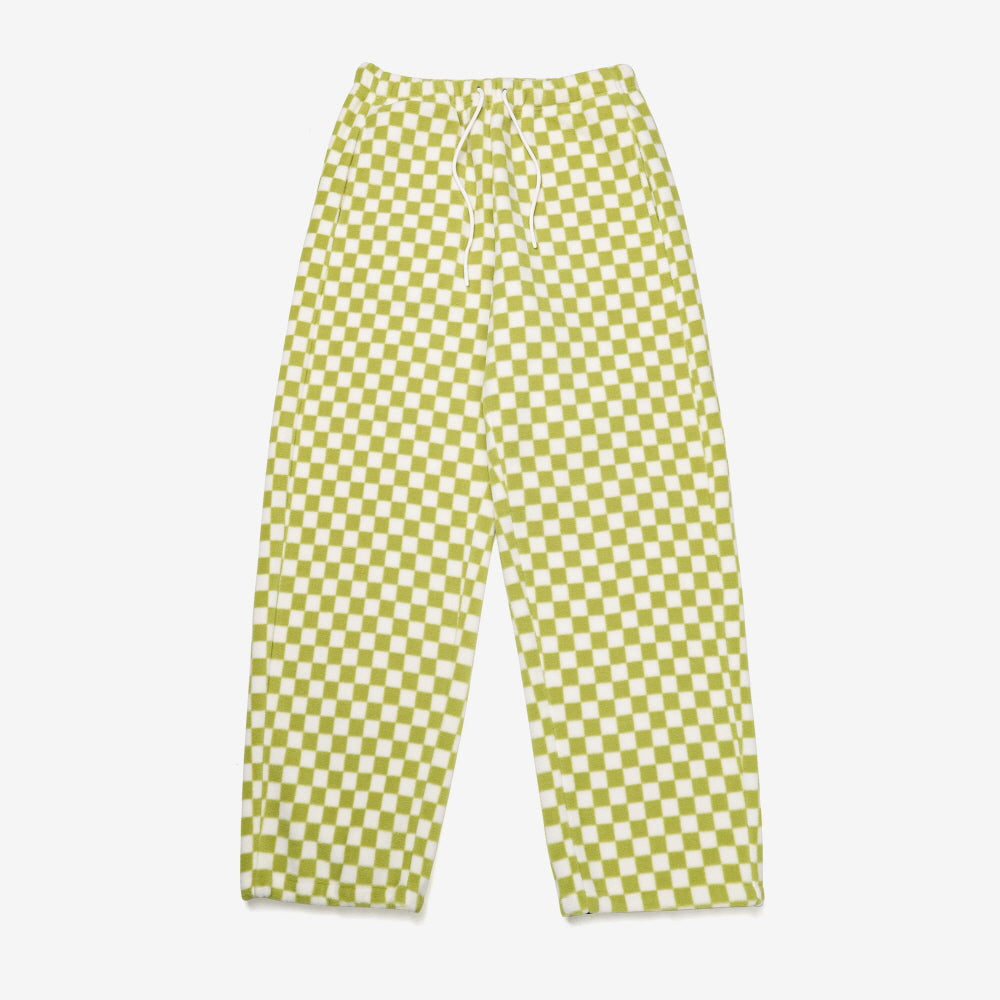 フリースチェッカーボードパンツ/FLEECE CHECKERBOARD PANTS_LIME – 60