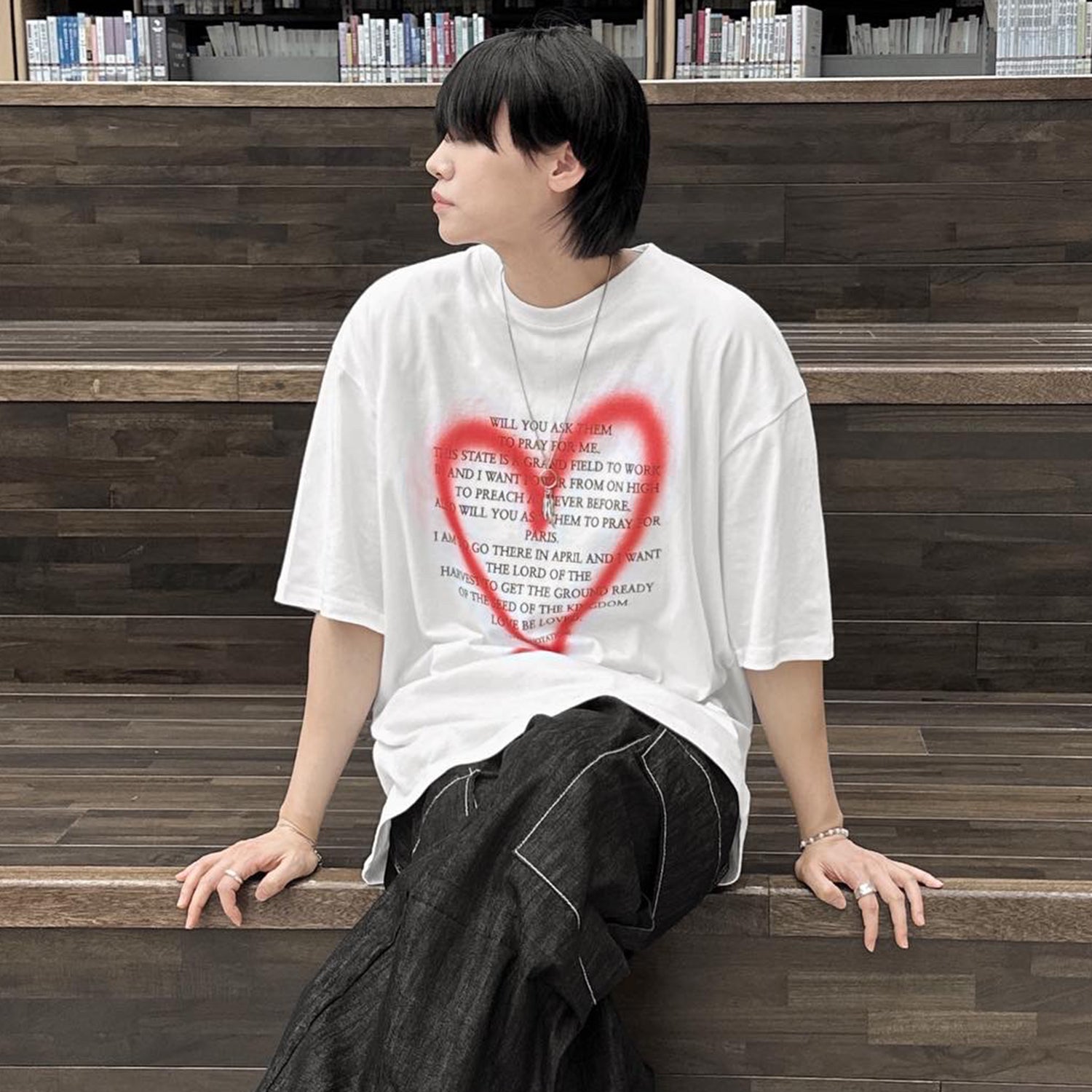 ハートグラフィックTシャツ / Heart graphic T-shirt – 60% - SIXTYPERCENT