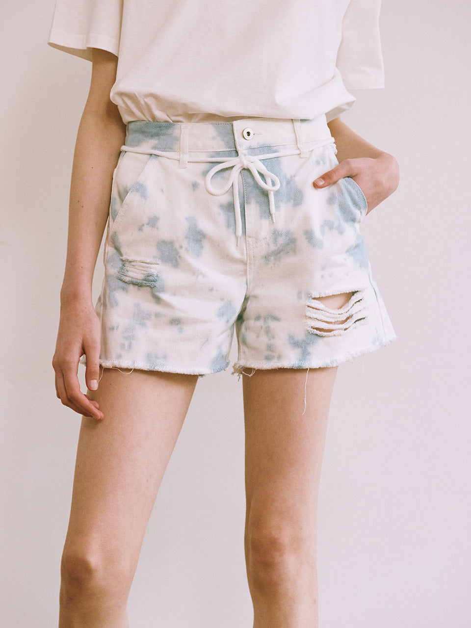 TIE-DYE ショートパンツ/TIE-DYE SHORT PANTS BLUE – 60% - SIXTYPERCENT