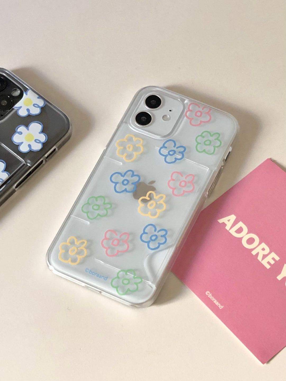 ソフトフラワーカードケース _ クリアハード (アイフォンケース) / Soft flower card case _ Clear hard (iphone case)bora and/ {{ category }}