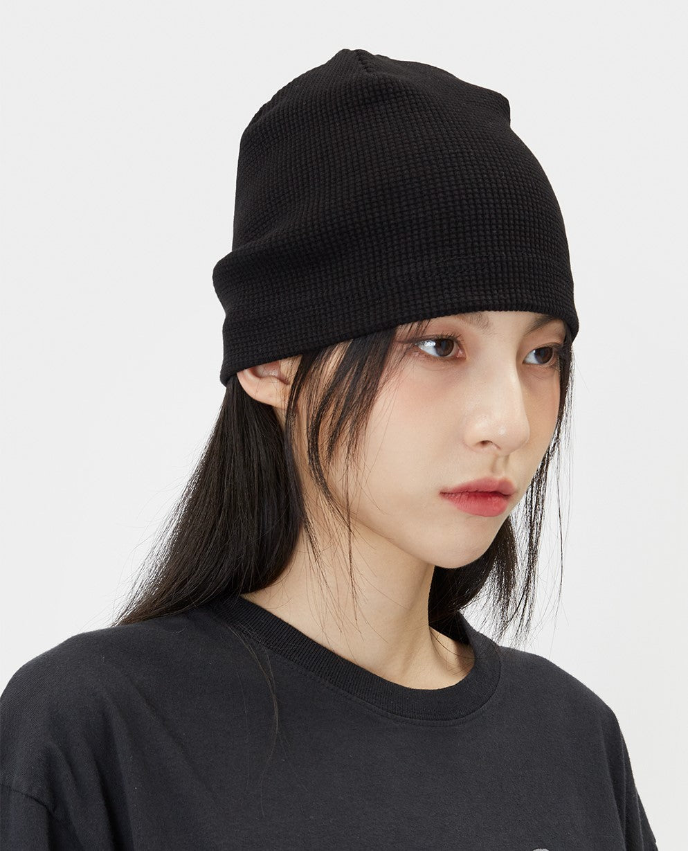 シアーワッフルルーズビーニー/Sheer waffle loose beanie – 60