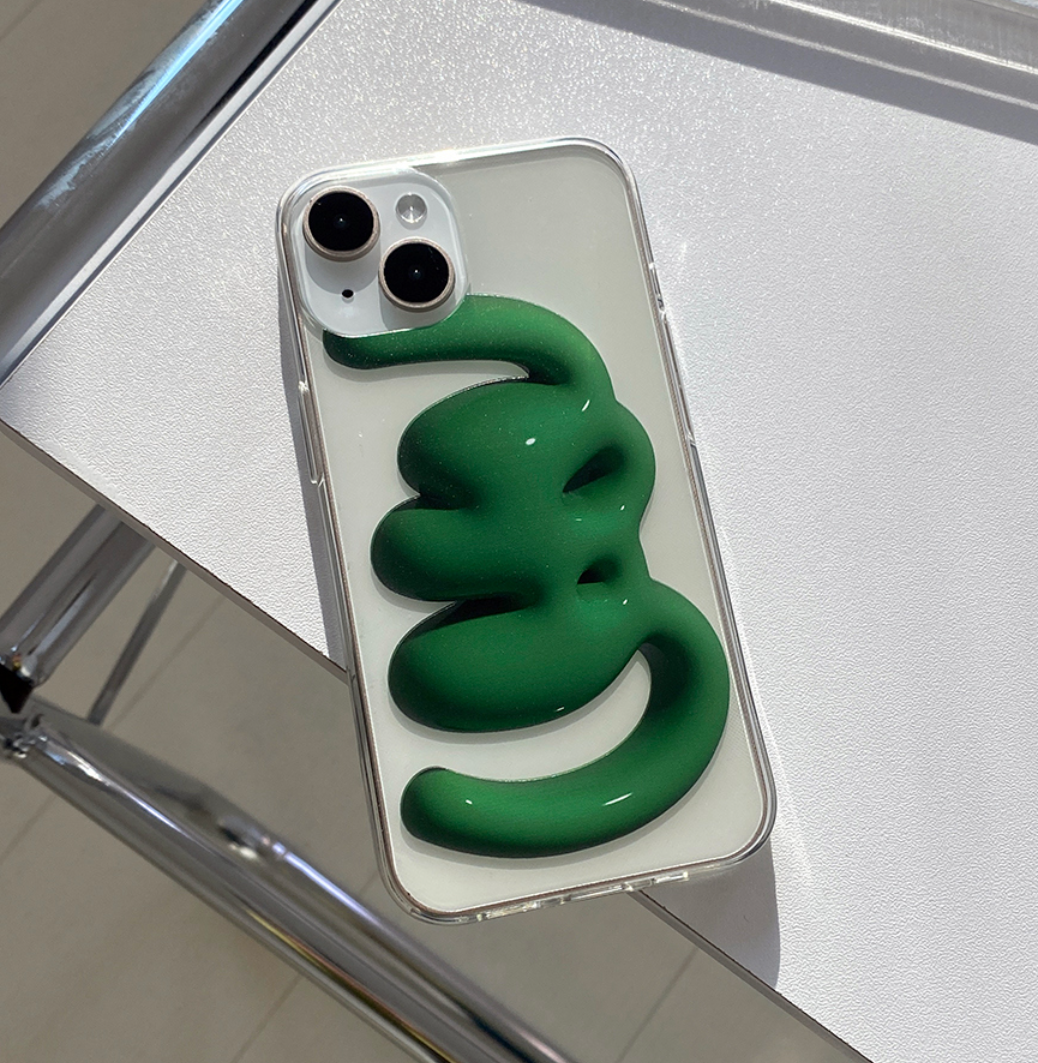 ペインティングオブジェクトフォーンケース / 3D Painting Object Phone Case Greenwithsome/ {{ category }}