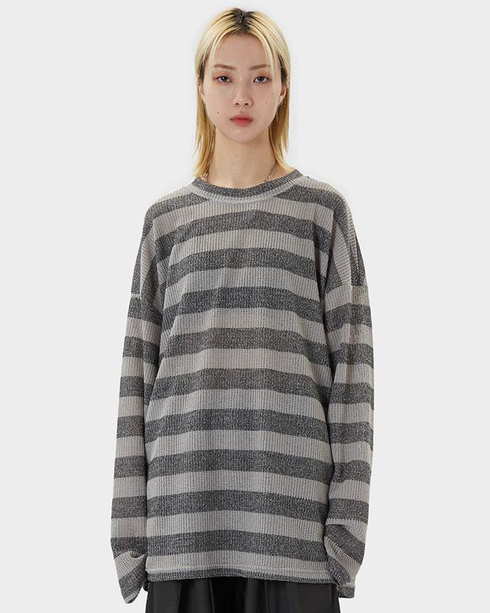 モネロスアとライプシースルーニットウエア/Monello stripe see-through knitwearRaucohouse/ {{ category }}