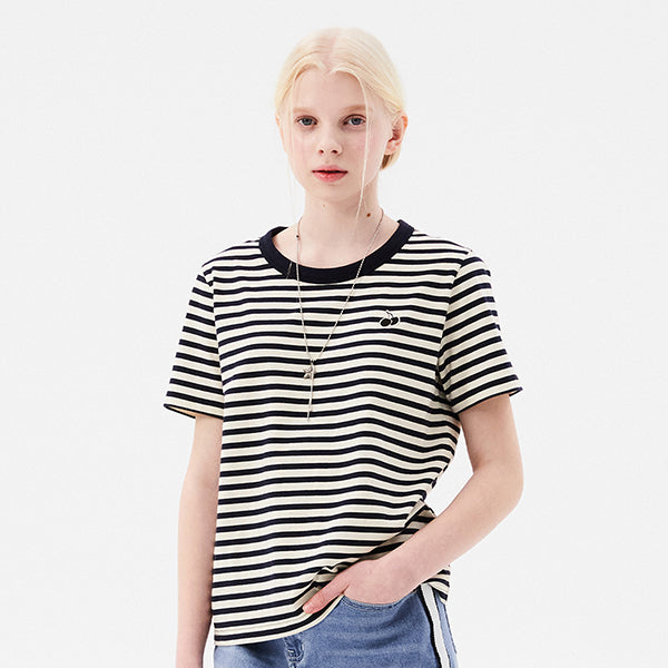 再追加販売 Cropped Stripe Tシャツネイビー | ochge.org