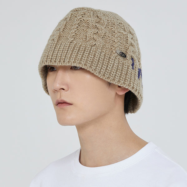 ケーブルニットバケットハット / CABLE KNIT BUCKET HAT_OATMEAL – 60