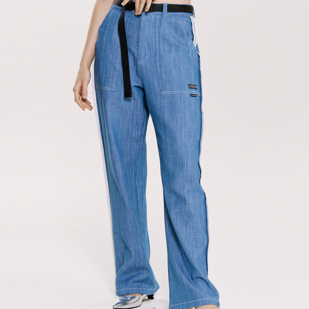 サイドラインデニムパンツ / SIDE LINE DENIM PANTS (LIGHT DENIM)OoH-AHh!/ {{ category }}