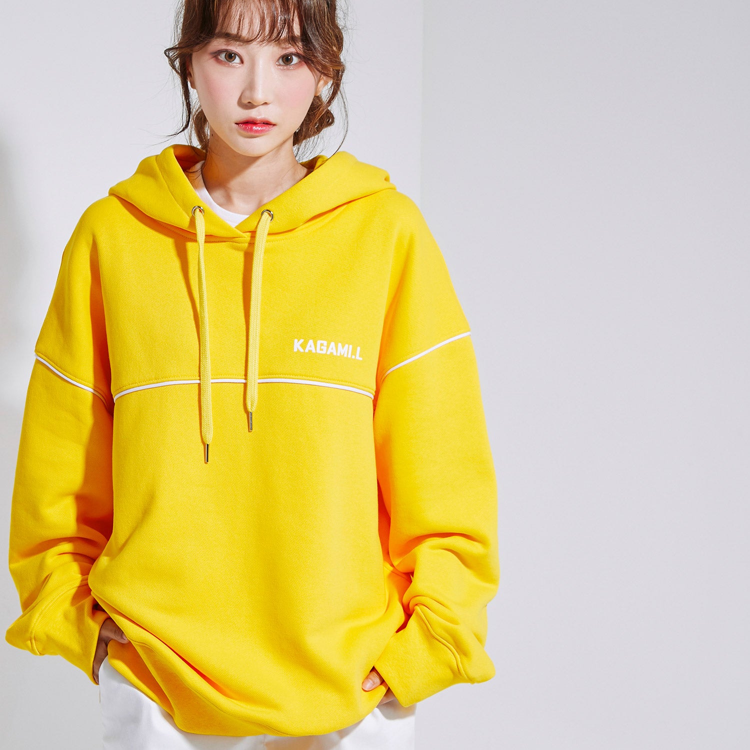 オーバーサイズフロントラインフーディ/Oversize Front Line Hoodie YellowKAGAMI.L/ {{ category }}