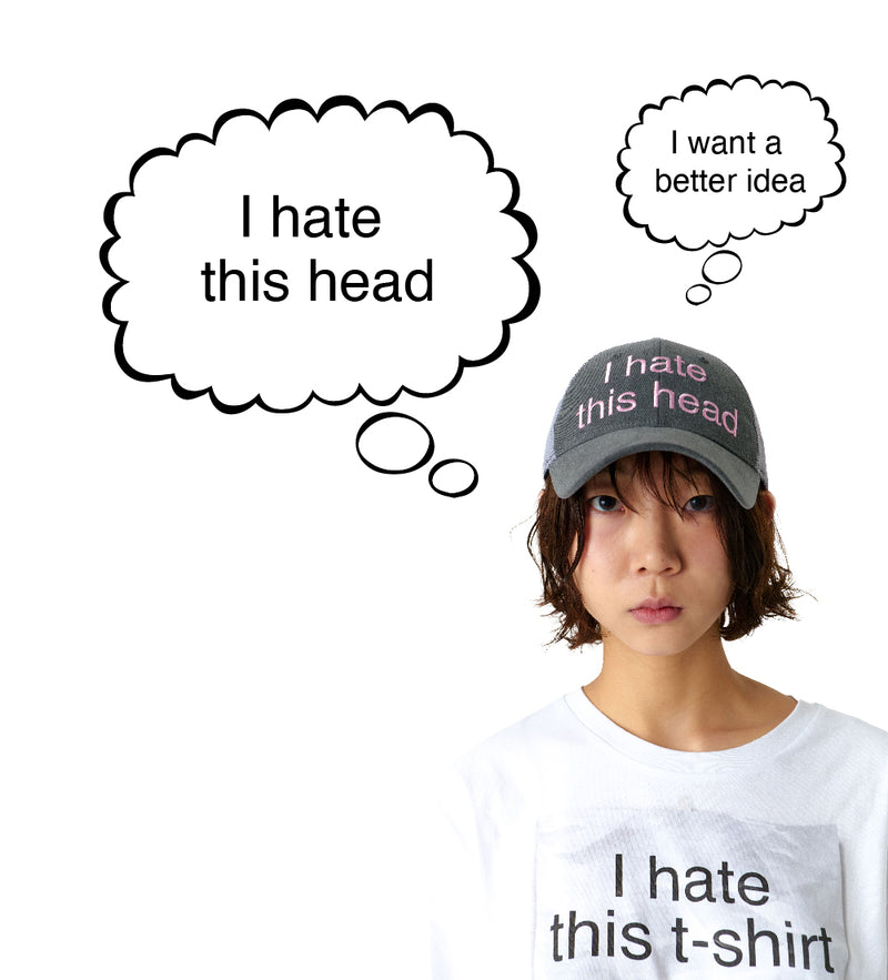 I HATE THIS HEAD MESH CAP (GRAY)