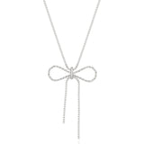 claire ribbon necklace_silver