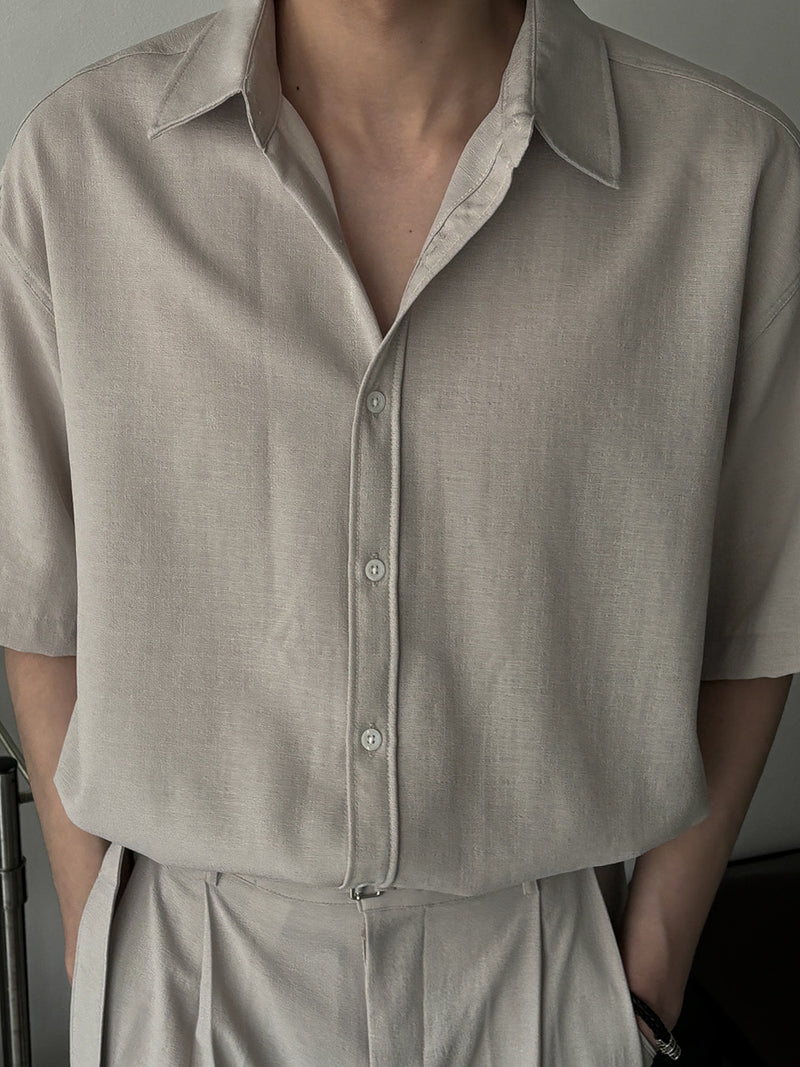 ASCLO トリックオーバーフィット半袖シャツ (3color)