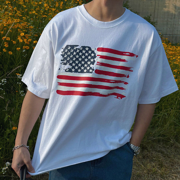 ASCLO 星条旗 ボックス半袖Tシャツ（3色）