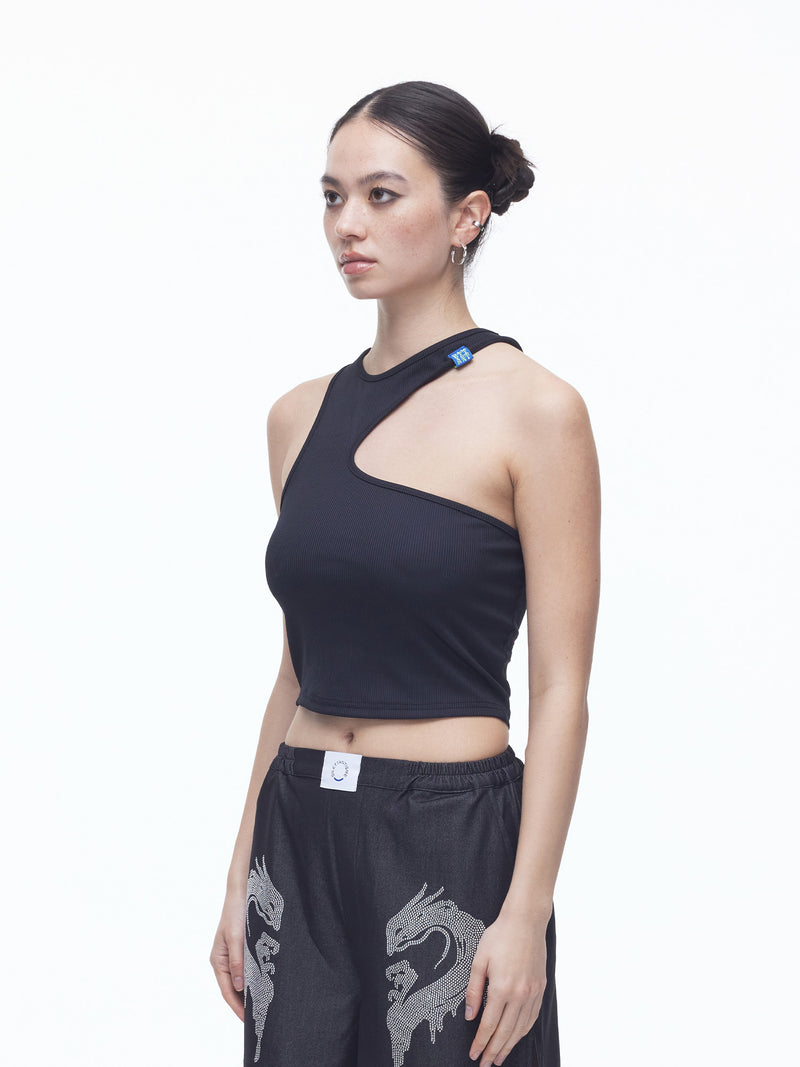 Airly Cut-out Sleeveless T(BK)