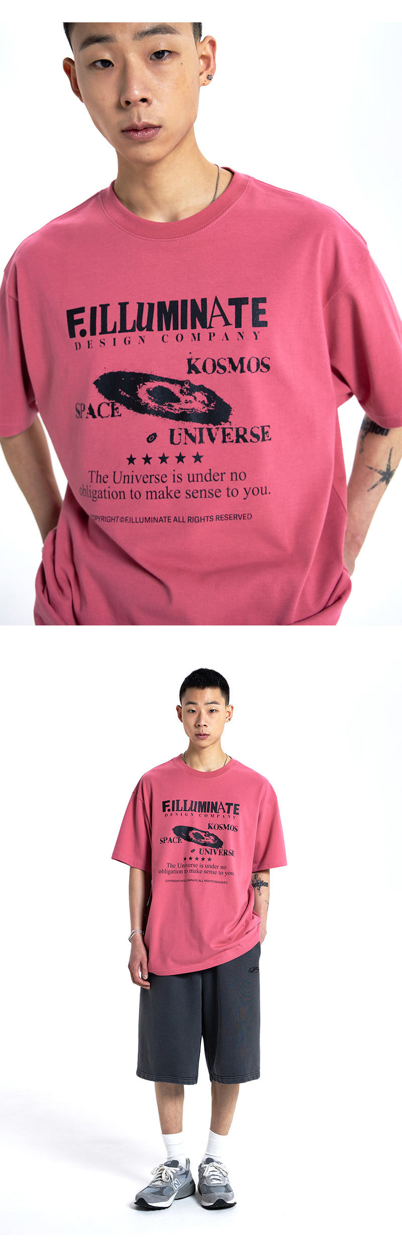 【SET】Space Graphic Round T-Shirt