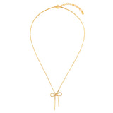 claire ribbon necklace_gold