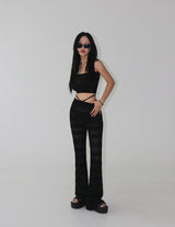 Teethuca Lace See-Through Bootcut Pants