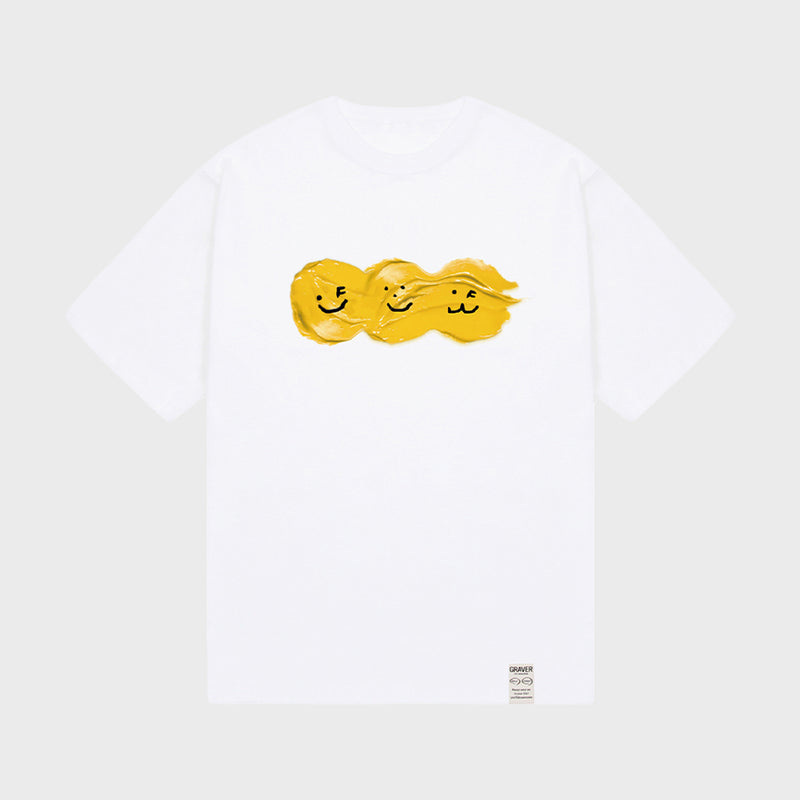 [UNISEX] Pinting 3 Smile Short Sleeve T-shirt