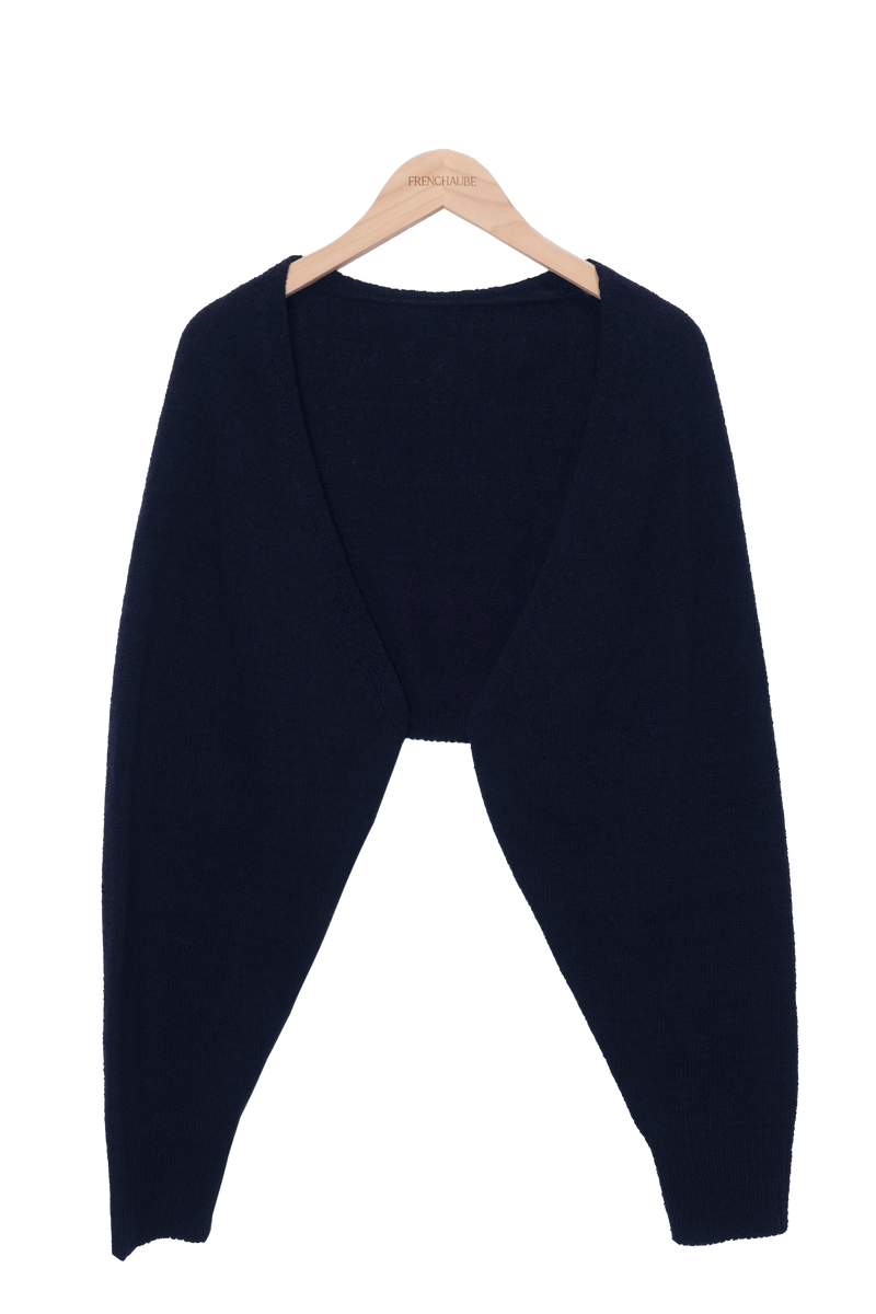 Basil Summer Buckle Bolero Cropped Long-Sleeved Knit Cardigan (5 colors)