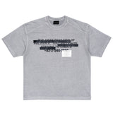 BBD 隠しスローガン ピグメント Tシャツ (グレー)