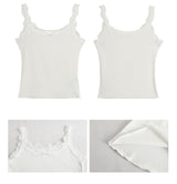House lace white sleeveless top