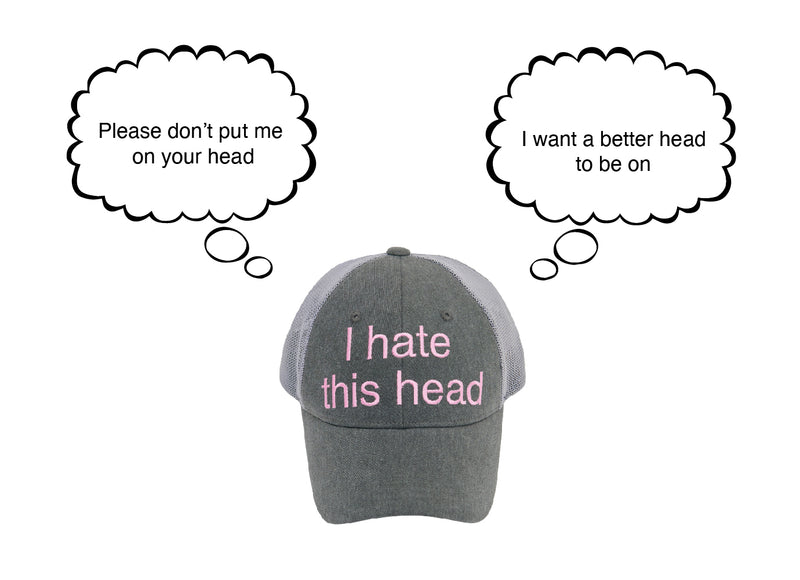 I HATE THIS HEAD MESH CAP (GRAY)